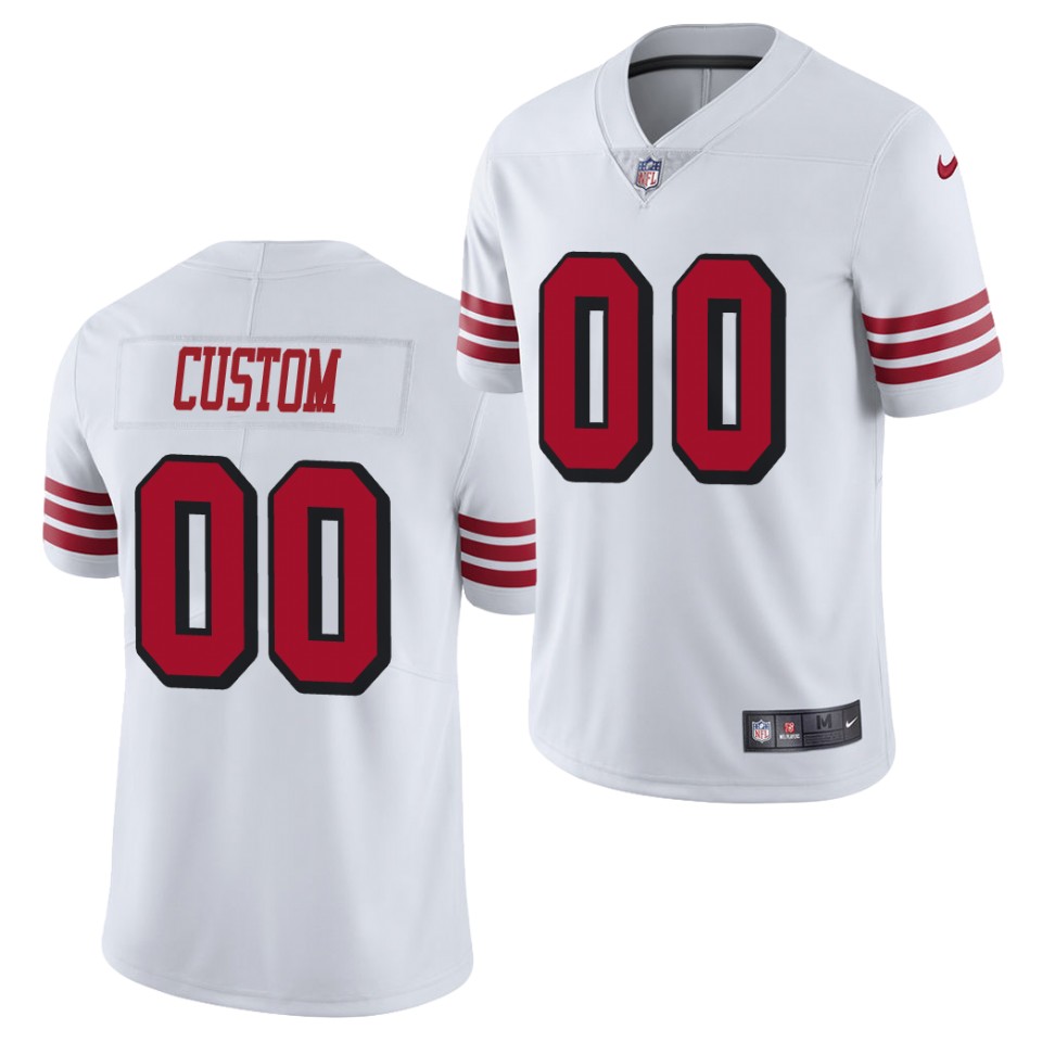 Youth San Francisco 49ers Custom Ricky Watters Chris Doleman Terrell Owens Randy Moss Nike White 75th Anniversary Jersey