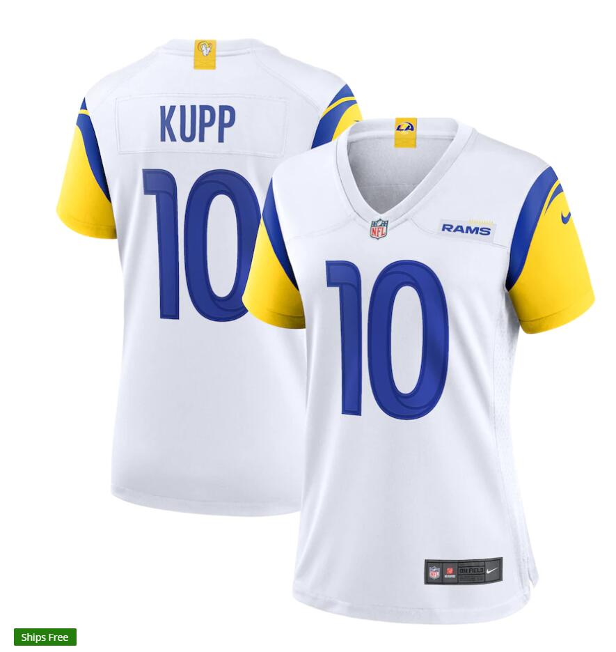 Womens Los Angeles Rams #10 Cooper Kupp 2021 Nike White Modern Throwback Vapor Limited Jersey