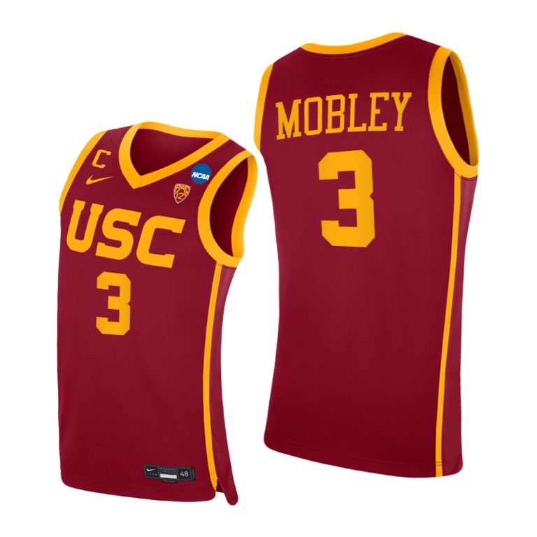 Mens Youth USC Trojans #3 Isaiah Mobley Nike Cardinal College Basketball Jersey