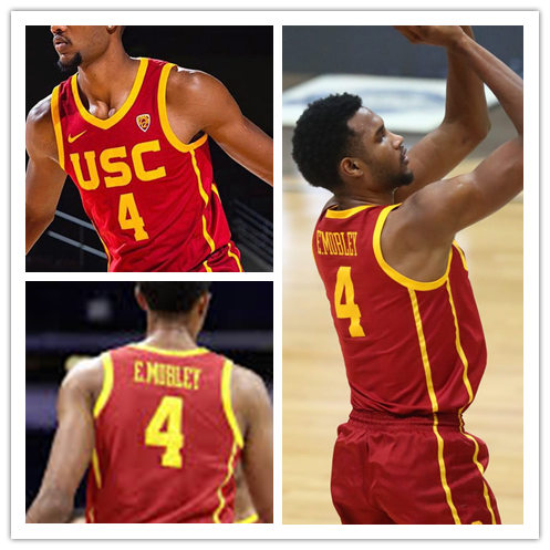 Mens USC Trojans #4 Evan Mobley Nike Cardinal College Basketball Jersey