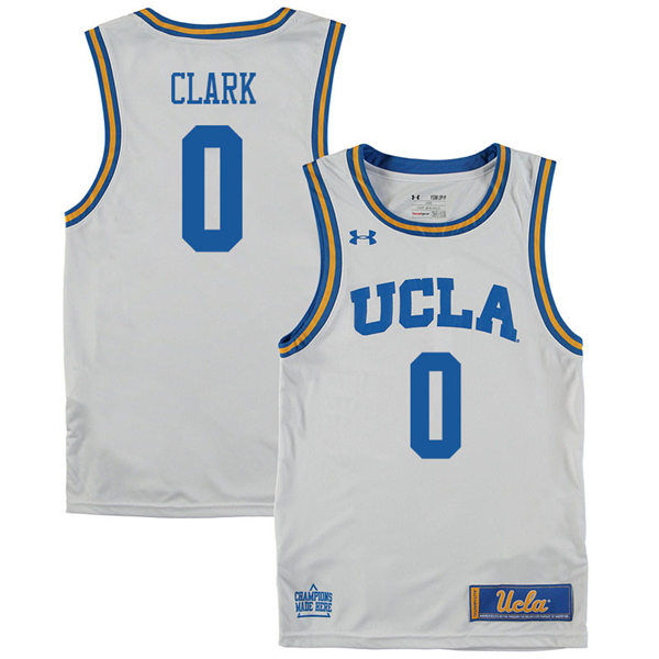 Mens UCLA Bruins #0 Jaylen Clark White Under Armour College Basketball Jersey