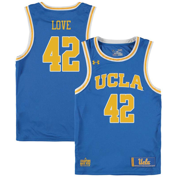 Mens UCLA Bruins #42 Kevin Love Royal Under Armour College Basketball Jersey