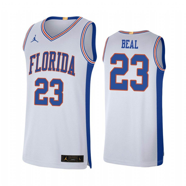 Men's Youth Florida Gators #23 Bradley Beal White Retro Jordan Brand College Baketball Jersey