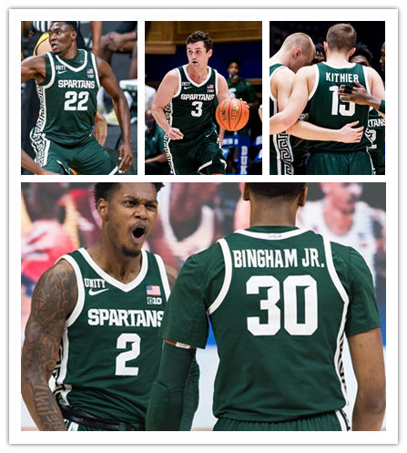 Youth Michigan State Spartans Custom Denzel Valentine Miles Bridges Jaren Jackson Jr. Gary Harris Adreian Payne Nike 2021 Green Basketball Jersey