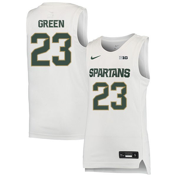Mens Michigan State Spartans #23 Draymond Green Nike White 2020 Limited College Basketball Jersey