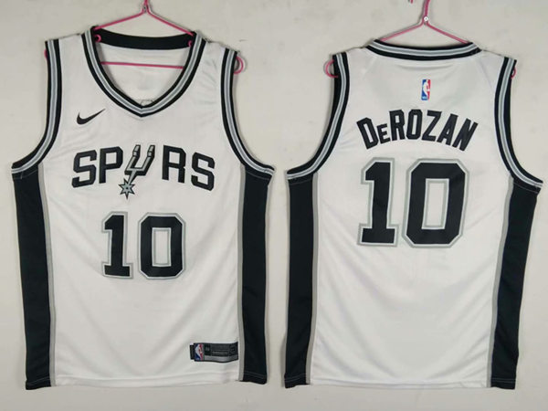 Mens San Antonio Spurs #10 DeMar DeRozan Nike White Association Edition Jersey
