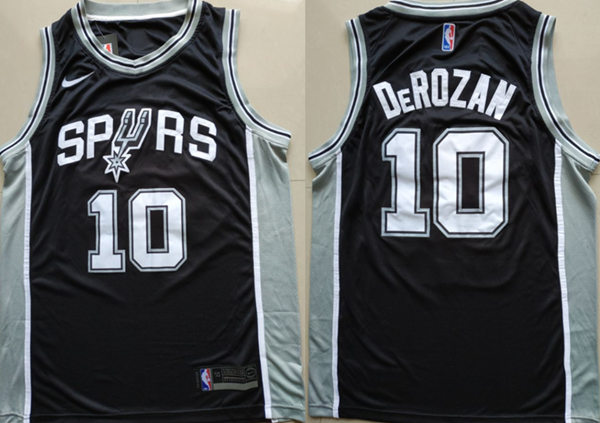 Mens San Antonio Spurs #10 DeMar DeRozan Nike Black Icon NBA Swingman Jersey