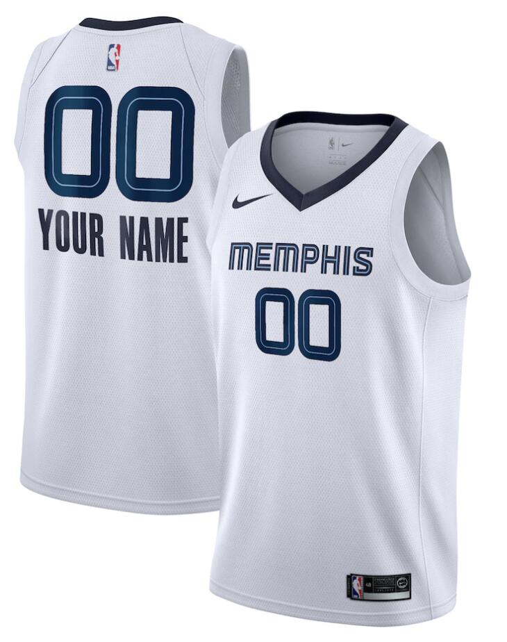 Mens Youth Memphis Grizzlies Custom Nike White White Association Edition Jersey
