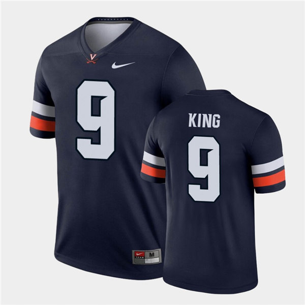 Mens Virginia Cavaliers #9 Coen King Navy Nike College Football Game Jersey