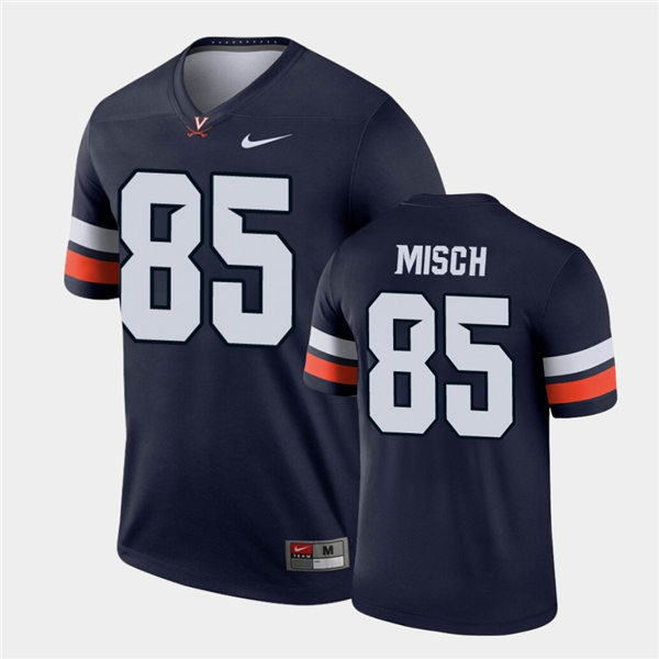 Mens Virginia Cavaliers #85 Grant Misch Navy Nike College Football Game Jersey