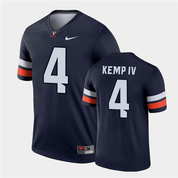 Mens Virginia Cavaliers #4 Billy Kemp IV Navy Nike College Football Game Jersey