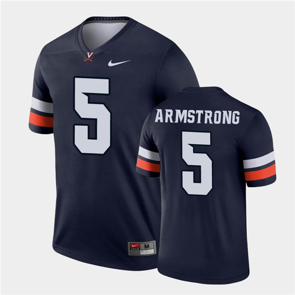 Mens Virginia Cavaliers #5 Brennan Armstrong Navy Nike College Football Game Jersey