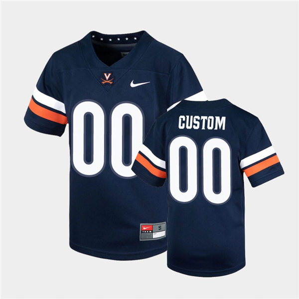 Youth Virginia Cavaliers Custom Ray Savage Bryce Perkins Shawn Moore Matt Schaub Bob Davis Jim Dombrowski Navy Nike Football Jersey