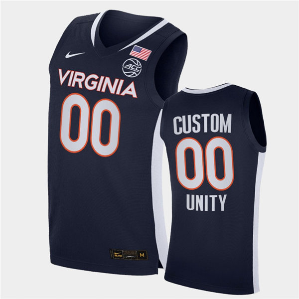 Mens Virginia Cavaliers Custom Sean Singletary Malcolm Brogdon De'Andre Hunter Curtis Staples Bryant Stith Nike 2020 Navy Basketball Jersey