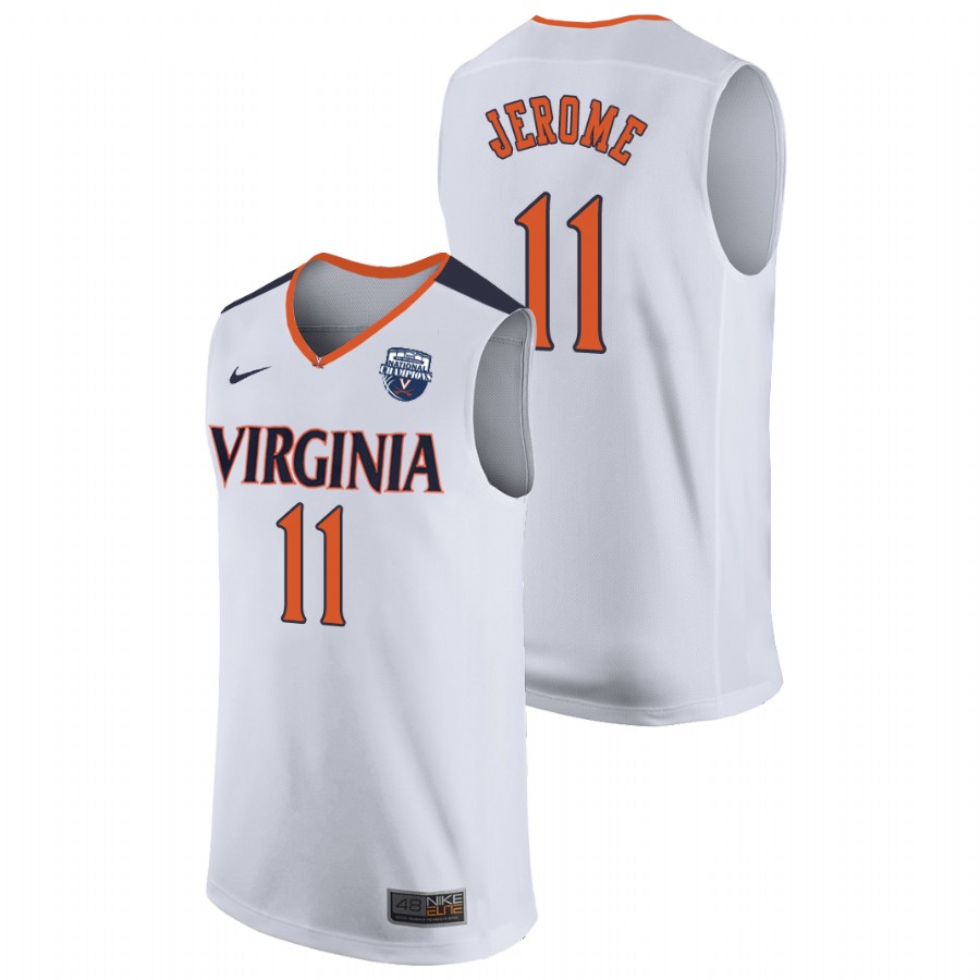 Mens Virginia Cavaliers #11 Ty Jerome Nike 2019 White College Basketball Jersey