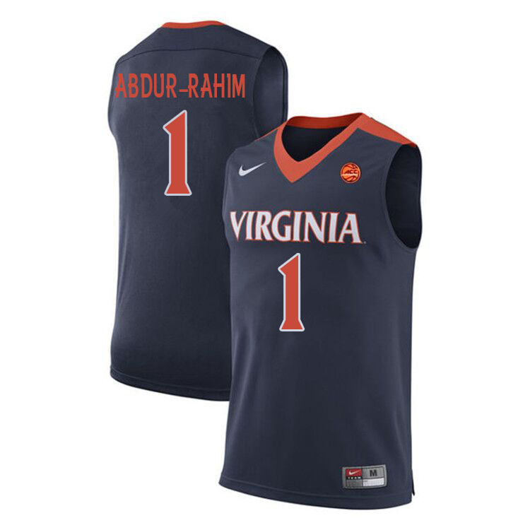 Mens Virginia Cavaliers #1 Jabri Abdur-Rahim  Nike 2019 Navy College Basketball Jersey