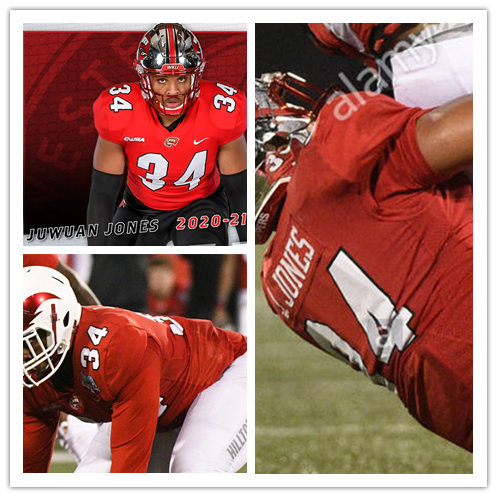 Mens Western Kentucky Hilltoppers #34 Juwuan Jones Nike 2020 Red College Football Game Jersey