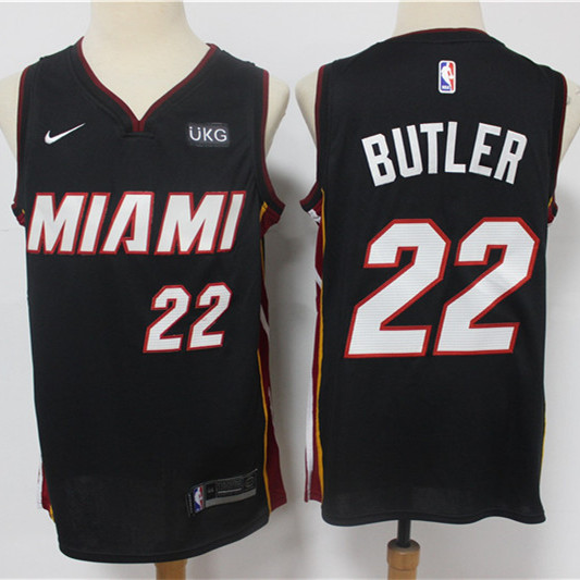 Mens Miami Heat #22 Jimmy Butler Black Diamond Nike Icon Edition Swingman Jersey