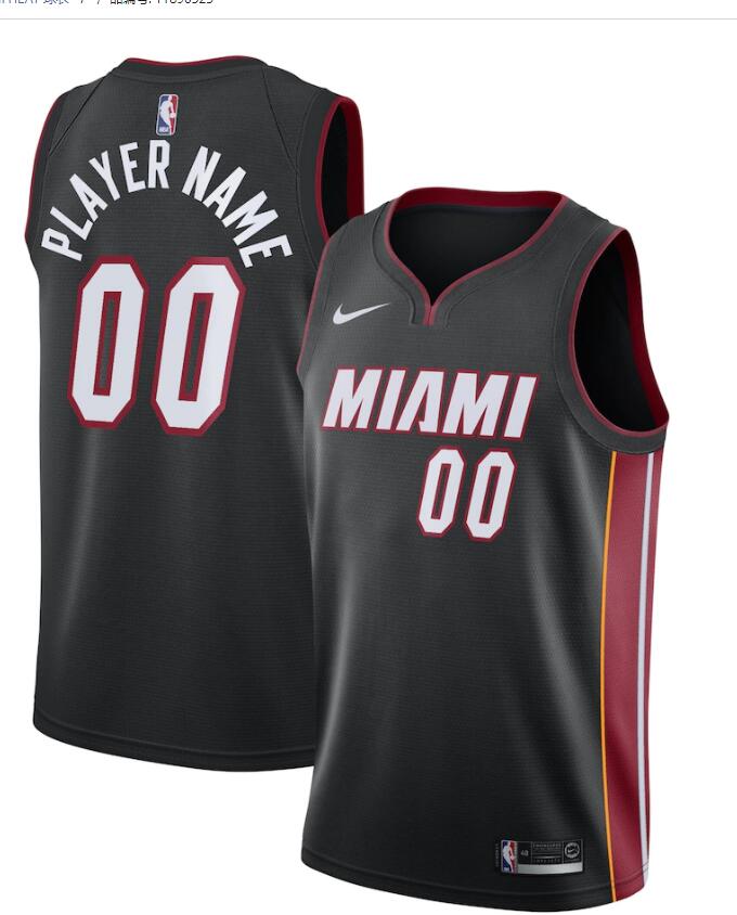 Mens Miami Heat Custom Gary Payton Alonzo Mourning Shaquille O'Neal Ray Allen Nike Black Icon Jersey