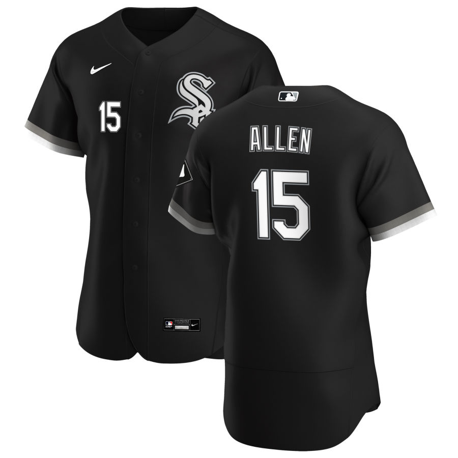 Mens Chicago White Sox Retired Player #15 Dick Allen Nike Black Alternate MLB Flex Base Jersey