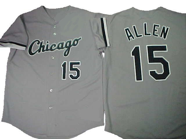 Mens Chicago White Sox Retired Player #15 Dick Allen Nike Away Grey FlexBase Jersey