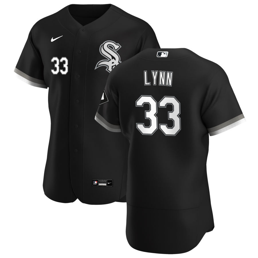Mens Chicago White Sox #33 Lance Lynn Nike Black Alternate MLB Flex Base Jersey