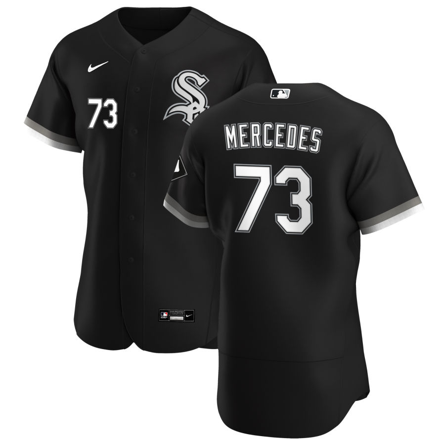 Mens Chicago White Sox #73 Yermin Mercedes Nike Black Alternate MLB Flex Base Jersey