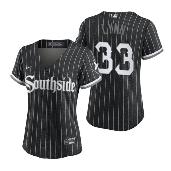Womens Chicago White Sox #33 Lance Lynn Nike Black 2021 City Connect Jersey