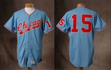 Mens Chicago White Sox #15 Dick Allen 1972 Blue Zipper Mitchell & Ness Throwback Jersey