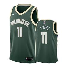 Womens Milwaukee Bucks #11 Brook Lopez Hunter Green Nike Icon Edition Jersey