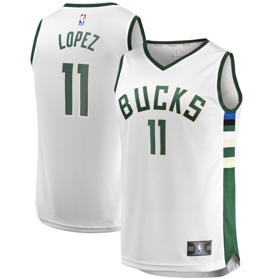 Womens Milwaukee Bucks #11 Brook Lopez Nike White Association Edition Jersey