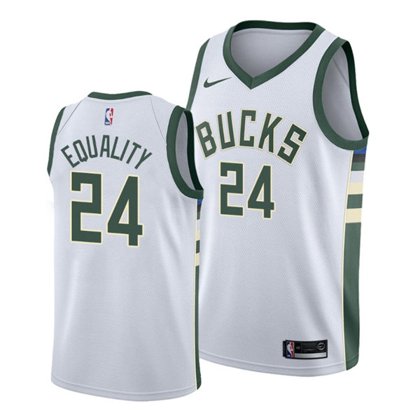 Mens Milwaukee Bucks #24 Pat Connaughton Nike White Association Edition Jersey