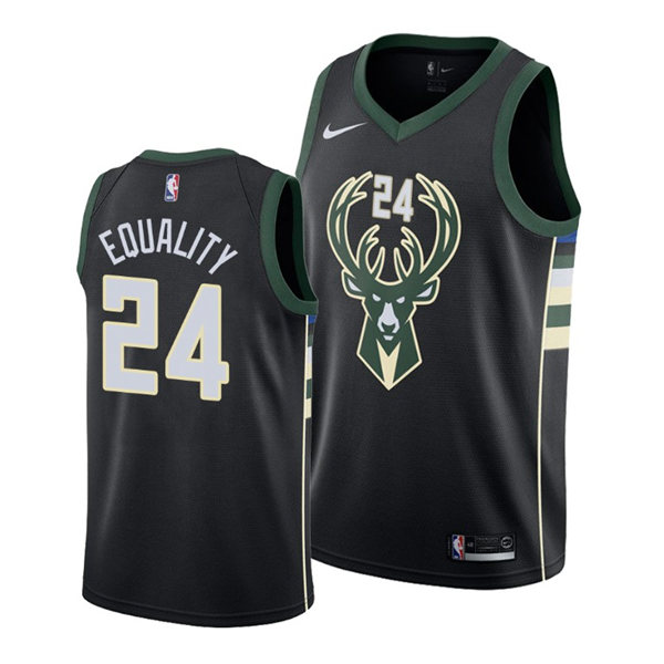 Mens Milwaukee Bucks #24 Pat Connaughton Black Jordan Brand Statement Edition Swingman Jersey