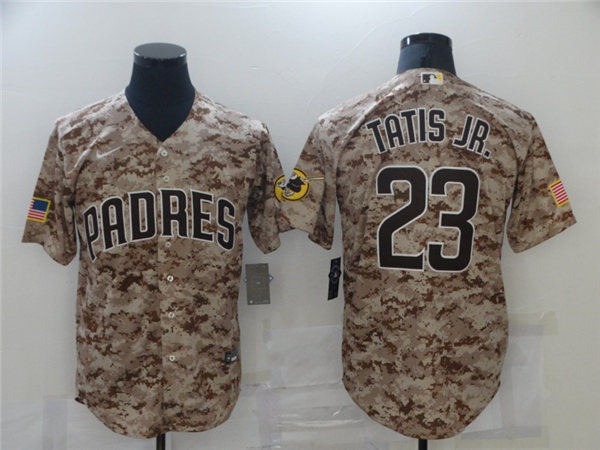 Mens San Diego Padres #23 Fernando Tatis Jr. Nike Camo Cooperstown Collection Jersey