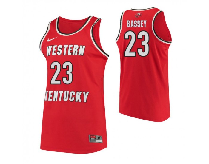 Mens Western Kentucky Hilltoppers #23 Charles Bassey Nike Red College Basketball Game Jersey