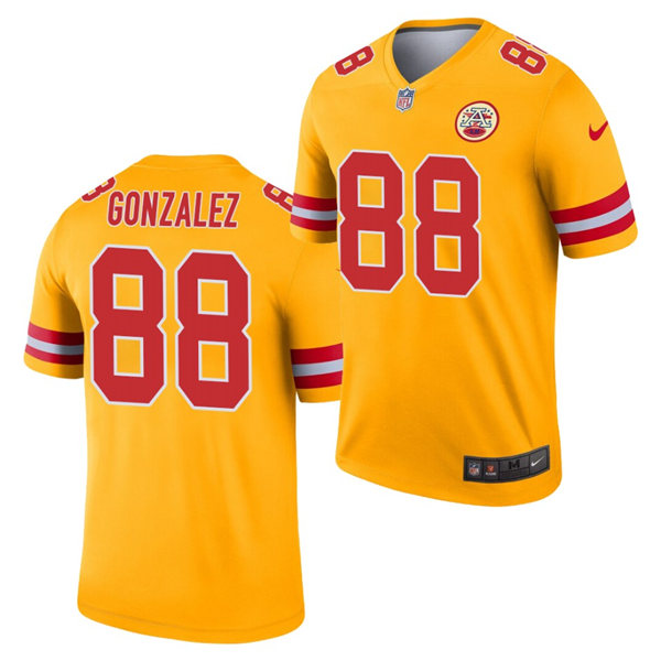 Mens Kansas City Chiefs #88 Tony Gonzalez Nike Gold Inverted Legend Jersey