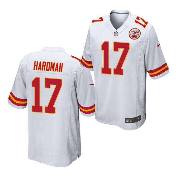 Mens Kansas City Chiefs #17 Mecole Hardman Nike White Vapor Limited Jersey
