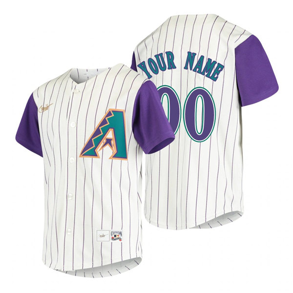 Youth Arizona Diamondbacks Custom Nike Cream Cooperstown Jersey