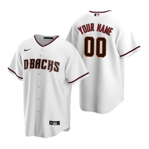 Youth Arizona Diamondbacks Custom Nike White Jersey