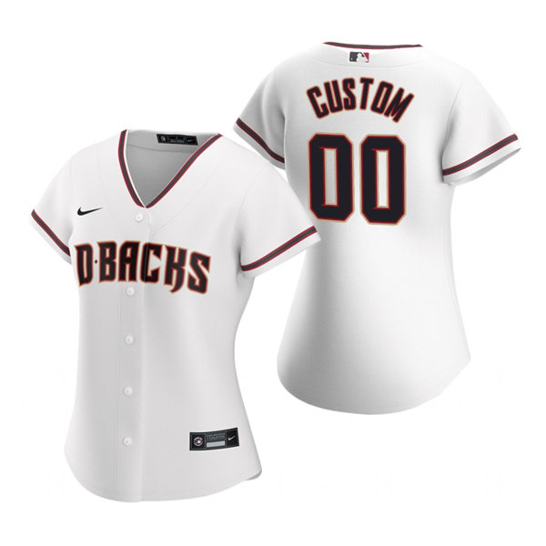 Womens Arizona Diamondbacks Custom Nike White Jersey