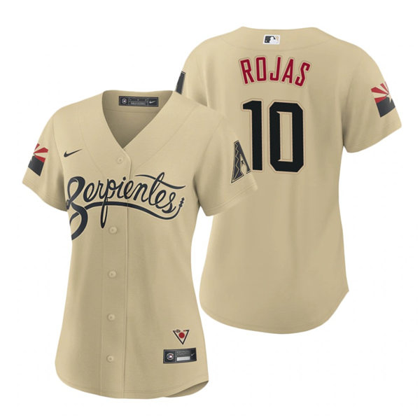 Womens Arizona Diamondbacks #10 Joshua Rojas Nike Tan 2021 Arizona City Connect Jersey