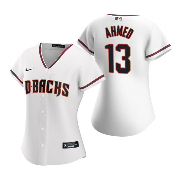 Womens Arizona Diamondbacks #13 Nick Ahmed Nike Home White Jersey