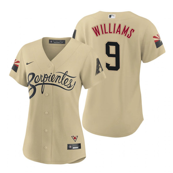 Womens Arizona Diamondbacks Retired Player #9 Matt Williams Nike Tan 2021 Arizona City Connect Jersey