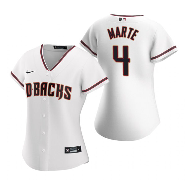 Womens Arizona Diamondbacks #4 Ketel Marte Nike Home White Jersey