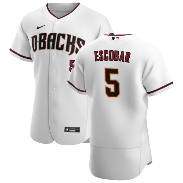 Mens Arizona Diamondbacks #5 Eduardo Escobar Nike Home White FlexBase Jersey