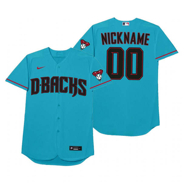 Mens Arizona Diamondbacks Custom Nike Blue 2021 Players' Weekend Nickname Jersey