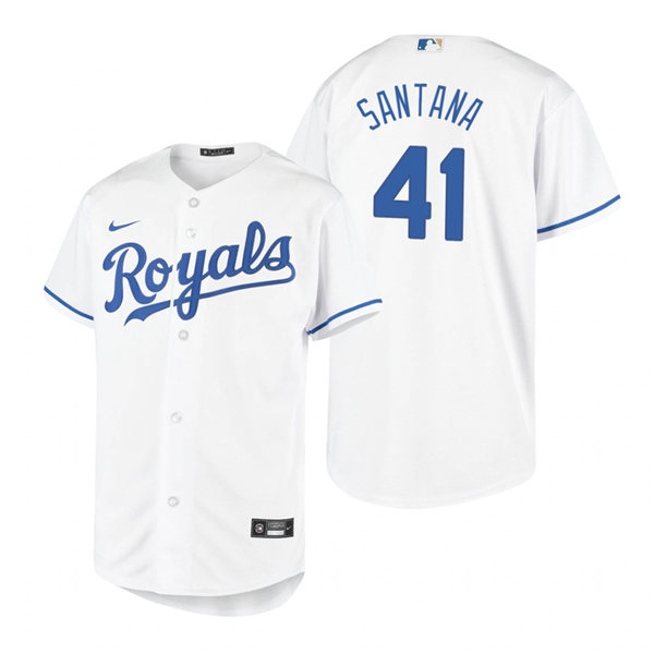 Youth Kansas City Royals #41 Carlos Santana Nike White Home Jersey