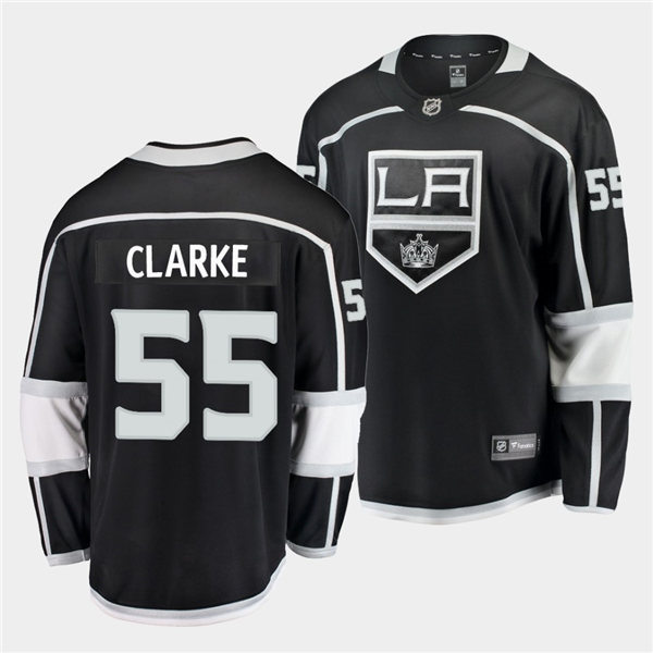 Mens Los Angeles Kings #55 Brandt Clarke Stitched NHL adidas Black Home Jersey