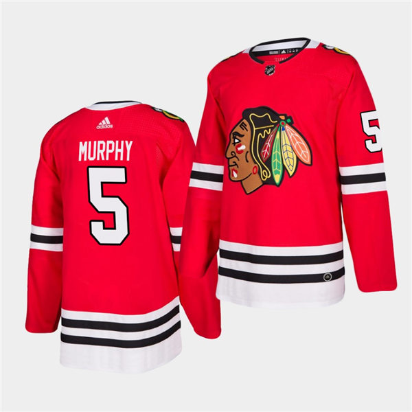 Mens Chicago Blackhawks #5 Connor Murphy Stitched Adidas Home Red Jersey