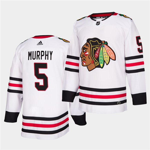 Mens Chicago Blackhawks #5 Connor Murphy Stitched Adidas Away White Jersey